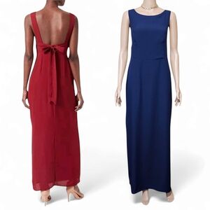 NWT Truth & Fable Tie-Back Long Dress